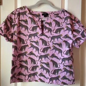 Jcrew Ratti cheetah print top